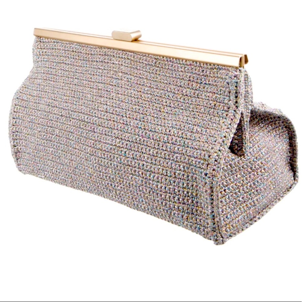 Mizele Metallic Crochet Clutch